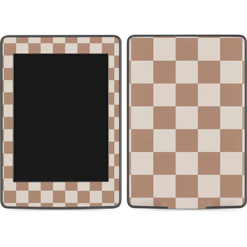 Neutral Checkered Amazon Kindle Skin